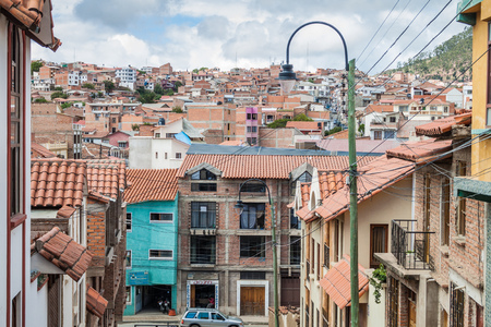 SUCRE, BOLIVIA - APRIL 22, 2015: View of Sucre, Boliviaのeditorial素材