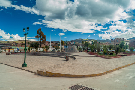 Square in Maras village, Peruのeditorial素材