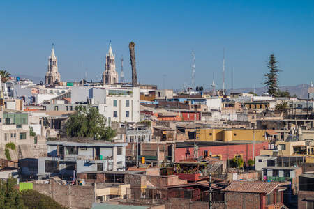 Skyline of Arequipa, Peruのeditorial素材