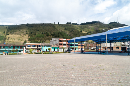 SIGCHOS, ECUADOR - SEPTEMBER 6, 2015: View of Sigchos village. This village lies on popular Quilotoa loop.のeditorial素材