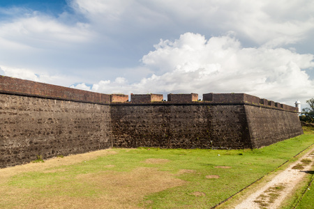 Walls of St. Joseph (Sao Jose) fortress in Macapa, Brazilのeditorial素材