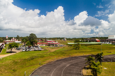 Buildings of Centre Spatial Guyanais (Guiana Space Centre) in Kourou, French Guianaの写真素材