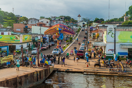JURUTI, BRAZIL - JUNE 28, 2015: View of Jiruti town, Brazilのeditorial素材
