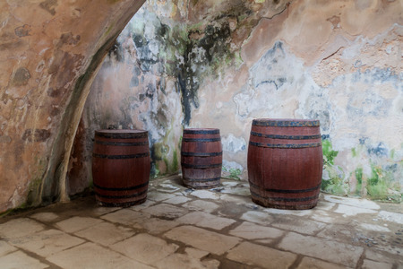 Barrels at the Morro castle in Havana, Cubaの写真素材