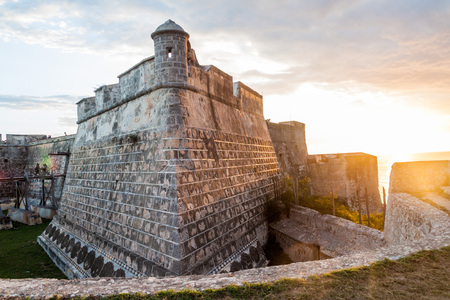 Castle San Pedro de la Roca del Morro, Santiago de Cuba, Cubaの写真素材
