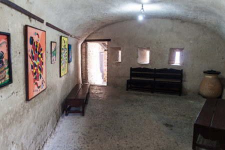 SANTIAGO DE CUBA,  CUBA - FEB 1, 2016:  Interior of the Castle San Pedro de la Roca del Morro, Santiago de Cuba, Cubaのeditorial素材