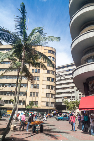 MEDELLIN, COLOMBIA - SEPTEMBER 1, 2015: Buildings in the center of Medellin.のeditorial素材