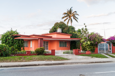 House in the suburbs of Camaguey, Cubaの写真素材