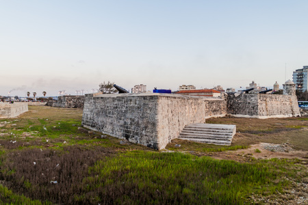 San Salvador de la Punta castle in Havana, Cubaの写真素材