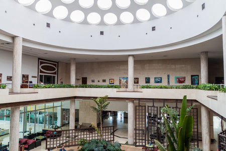 HAVANA, CUBA - FEB 21, 2016: Lobby of Hotel Habana Libre located in the Vedado neighborhood of Havana.のeditorial素材