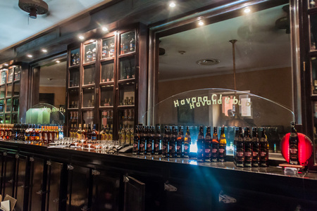 HAVANA, CUBA - FEB 23, 2016: Havana Club bar in the Museo del Ron (Rum Museum) in Havana.のeditorial素材