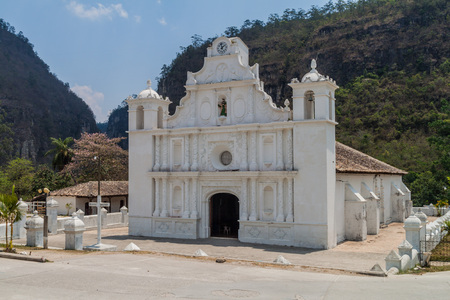 Church in La Campa village, Hondurasの写真素材