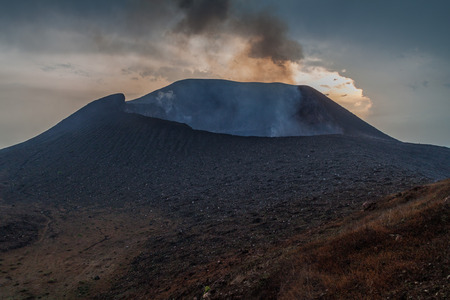 Crater of Telica volcano, Nicaraguaの写真素材
