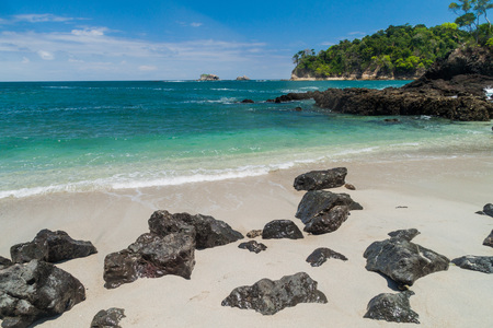 Beach in National Park Manuel Antonio, Costa Ricaの写真素材
