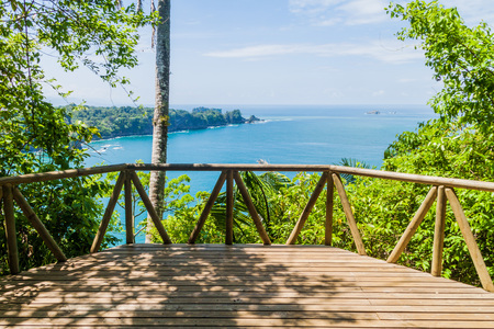 Observation deck in National Park Manuel Antonio, Costa Ricaの写真素材