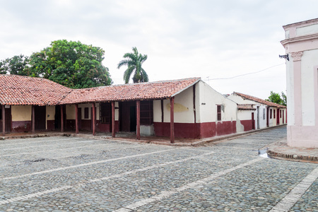 Plaza del Himno Nacional square in the center of Bayamo, Cubaの写真素材