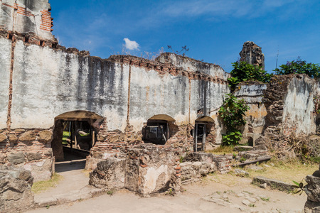 Ruins of the Cathedral of Santiago in Antigua Guatemalaの写真素材