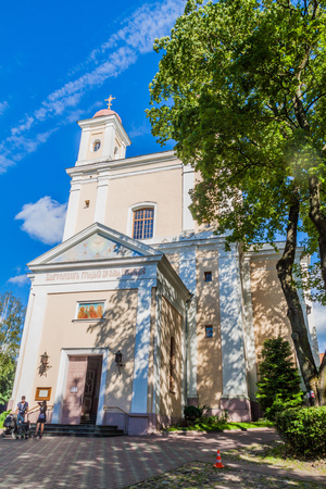VILNIUS, LITHUANIA - AUGUST 15, 2016: Orthodox Church of the Holy Spirit in Vilnius, Lithuania.のeditorial素材