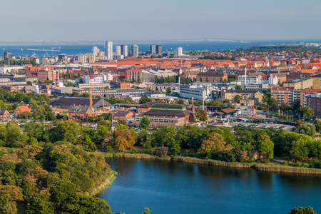 Aerial view of Copenhagen, Denmarkの写真素材