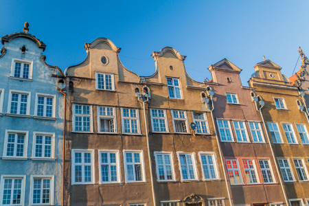 Historic houses at Dlugi Targ square in Gdansk, Poland