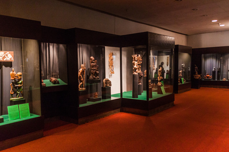 KAUNAS, LITHUANIA - AUGUST 17, 2016: Interior of Devil's Museum in Kaunas, Lithuania.のeditorial素材