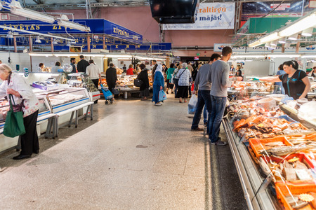 RIGA, LATVIA - AUGUST 19, 2016: Interior of Riga Central market, Latviaのeditorial素材
