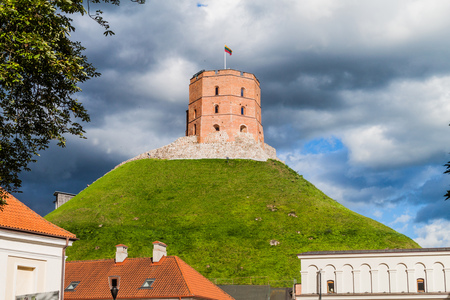Tower Of Gediminas (Gedimino) In Vilnius, Lithuania, part of Upper Vilnius Castle Complexのeditorial素材