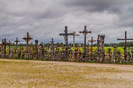 The Hill of Crosses, pilgrimage site in northern Lithuaniaのeditorial素材