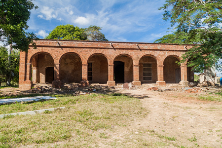 Main building of sugar mill San Isidro de los Destiladeros in Valle de los Ingenios valley near Trinidad, Cubaのeditorial素材