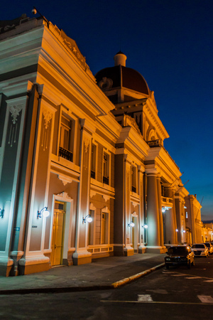 Palacio de Gobierno (Government Palace) at Parque Jose Marti square in Cienfuegos, Cubaのeditorial素材