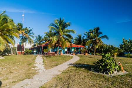 PLAYA GIRON, CUBA - FEB 15, 2016: View of seaside resort Caleta Buena at Bay of Pigs near Playa Giron village, Cuba.のeditorial素材
