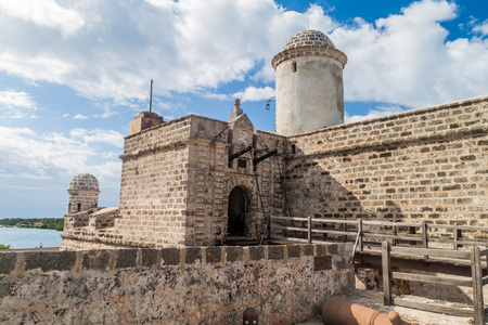 View of Castillo de Jagua castle, Cubaのeditorial素材