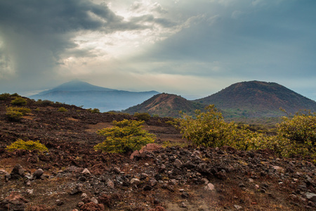 Landscape surrounding Telica volcano, Nicaraguaの写真素材