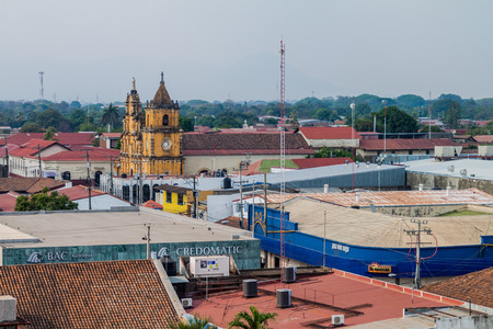 LEON, NICARAGUA - APRIL 25, 2016: Recoleccion church in Leon, Nicaraguaのeditorial素材
