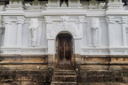 Detail of a gate to Lankatilaka temple near Kandy, Sri Lankaの写真素材