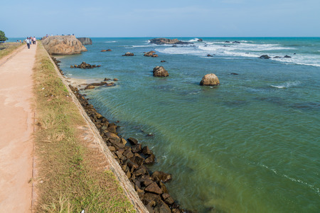 GALLE, SRI LANKA - JULY 12, 2016: Fortification sea walls of Galle Fort.のeditorial素材