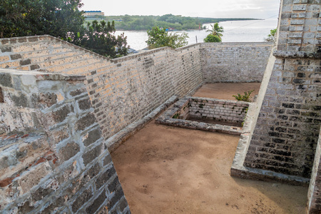 Deep moat at Castillo de Jagua castle, Cubaのeditorial素材