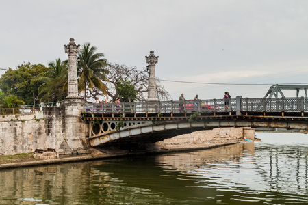 MATANZAS, CUBA - FEB 16, 2016: View of Puente de la Concordia bridge in Matanzas, Cubaのeditorial素材