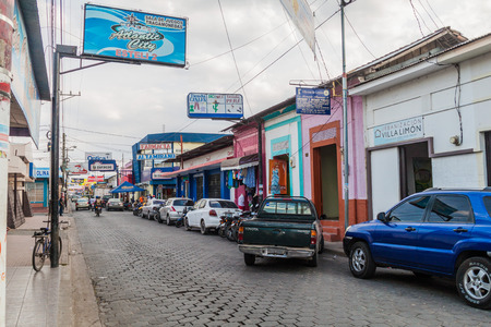 ESTELI, NICARAGUA - APRIL 21, 2016: View of a street in Esteli.のeditorial素材