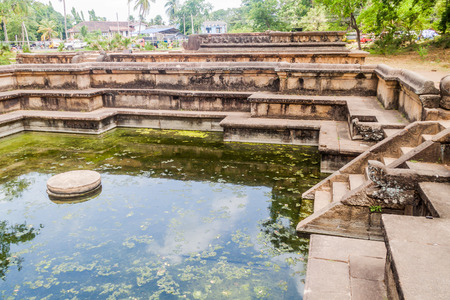 Bathing pool (Kumara pokuna) at the ancient city Polonnaruwa, Sri Lankaの写真素材