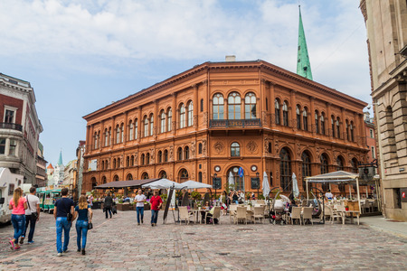 RIGA, LATVIA - AUGUST 19, 2016: View of Art Museum Riga Bourse in the center of Riga, Latvia