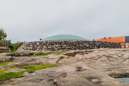Temppeliaukion Church (known also as Rock Church) in Helsinki, Finlandの写真素材