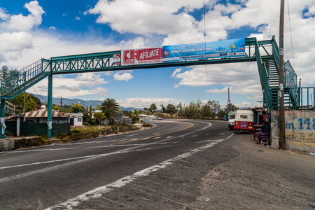 INTERAMERICANA, GUATEMALA - MARCH 22, 2016: View of Interamericana highway in Guatemala.のeditorial素材