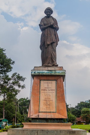 Indira Gandhi monument in Kolkata (Calcutta), Indiaの写真素材