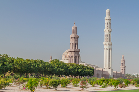 Sultan Qaboos Grand Mosque in Muscat, Omanの写真素材