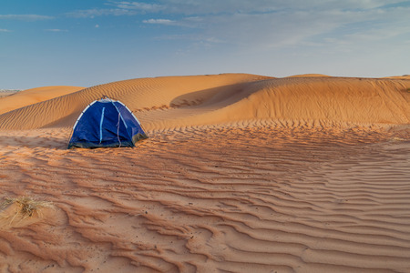 Tent in the dunes of Wahiba Sands (Sharqiya Sands), Omanの写真素材