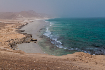 Mughsail beach in Omanの写真素材