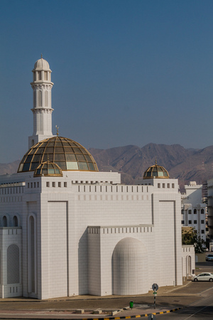 Mosque Imam Nur Al-Din in Al Khuwair neighborhood in Muscat, Omanの写真素材