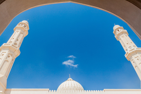 Minarets of Sultan Qaboos Mosque in Salalah, Omanの写真素材
