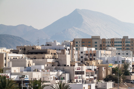 MUSCAT, OMAN - FEBRUARY 21, 2017: Skyline of Al Khuwair neighborhood in Muscat, Omanのeditorial素材